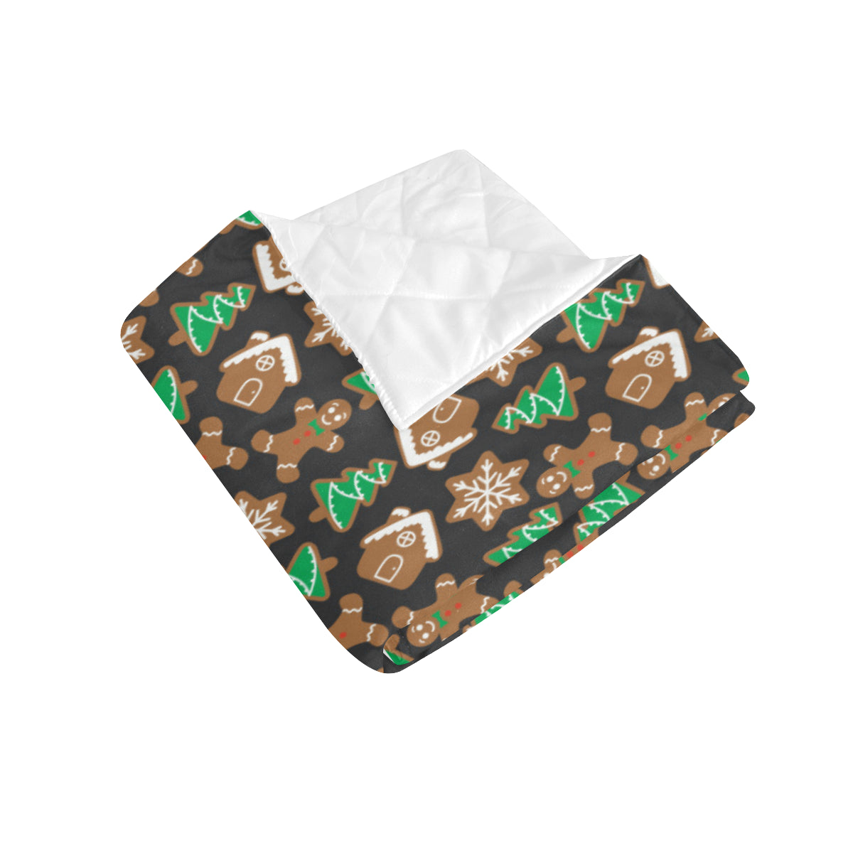 Gingerbread Pattern Print Design 02 Premium Quilt