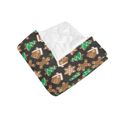 Gingerbread Pattern Print Design 02 Premium Quilt