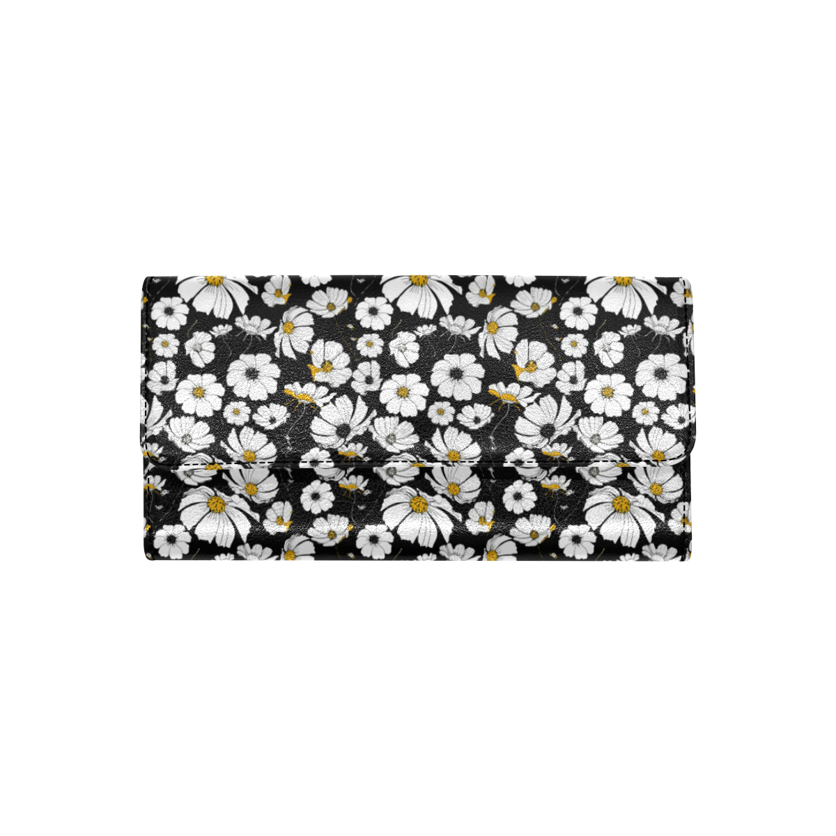 Daisy Pattern Print Design 02 Women's Trifold Wallet