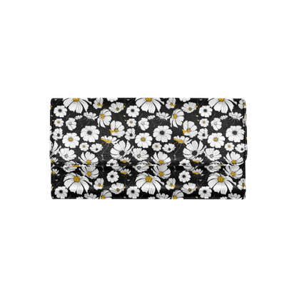 Daisy Pattern Print Design 02 Women's Trifold Wallet