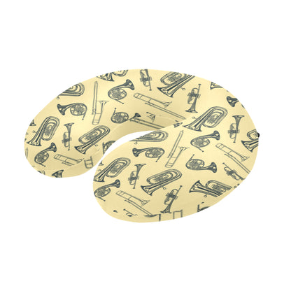 Tuba Pattern Print Design 01 U-Shaped Travel Neck Pillow
