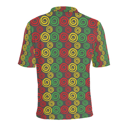 Rastafarian Pattern Print Design A05 Men Polo Shirt