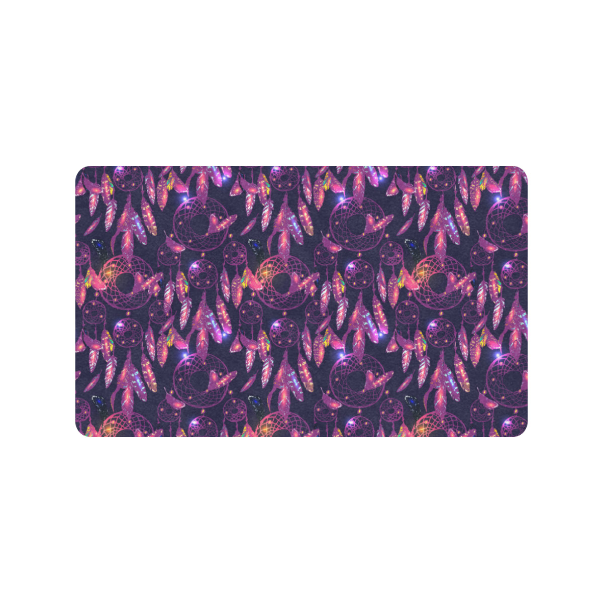 Dream catcher neon Rubber Doormat