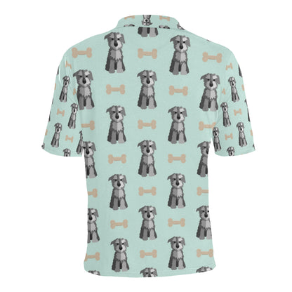 Schnauzers Pattern Print Design A03 Men Polo Shirt
