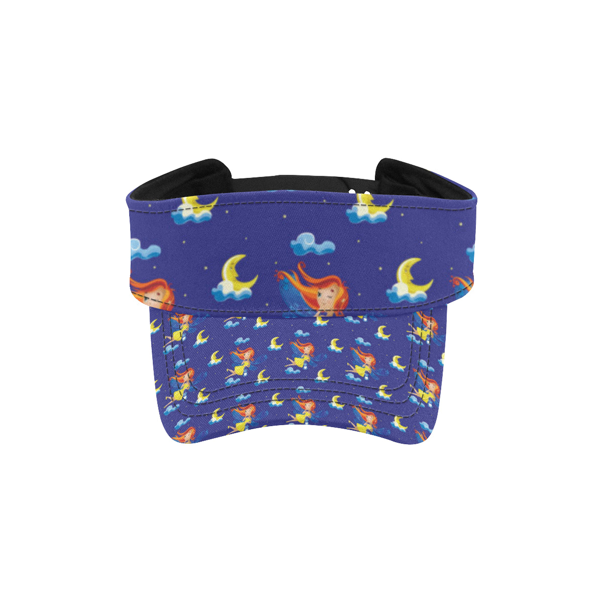Fairy with Moon Print Pattern Unisex Sun Visor