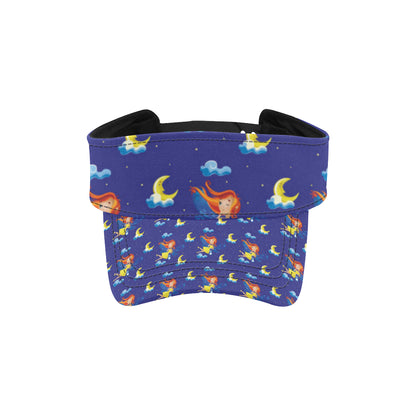 Fairy with Moon Print Pattern Unisex Sun Visor