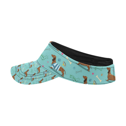 Dachshund Paw Decorative Print Pattern Unisex Sun Visor
