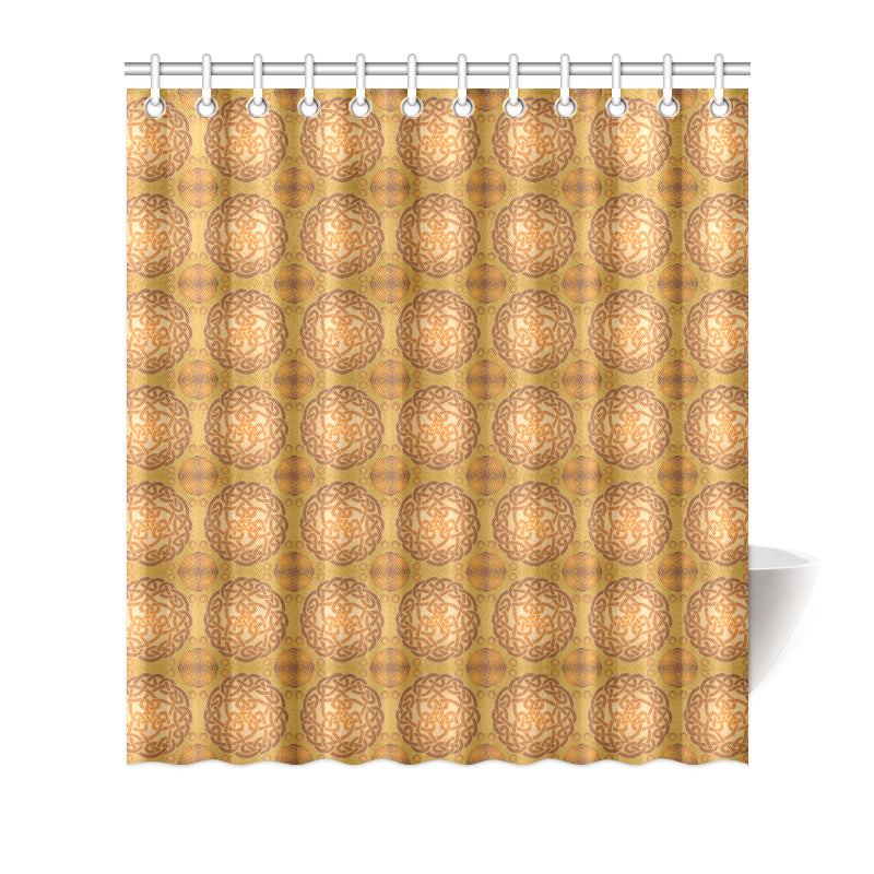 Celtic Pattern Print Design 01 Shower Curtain