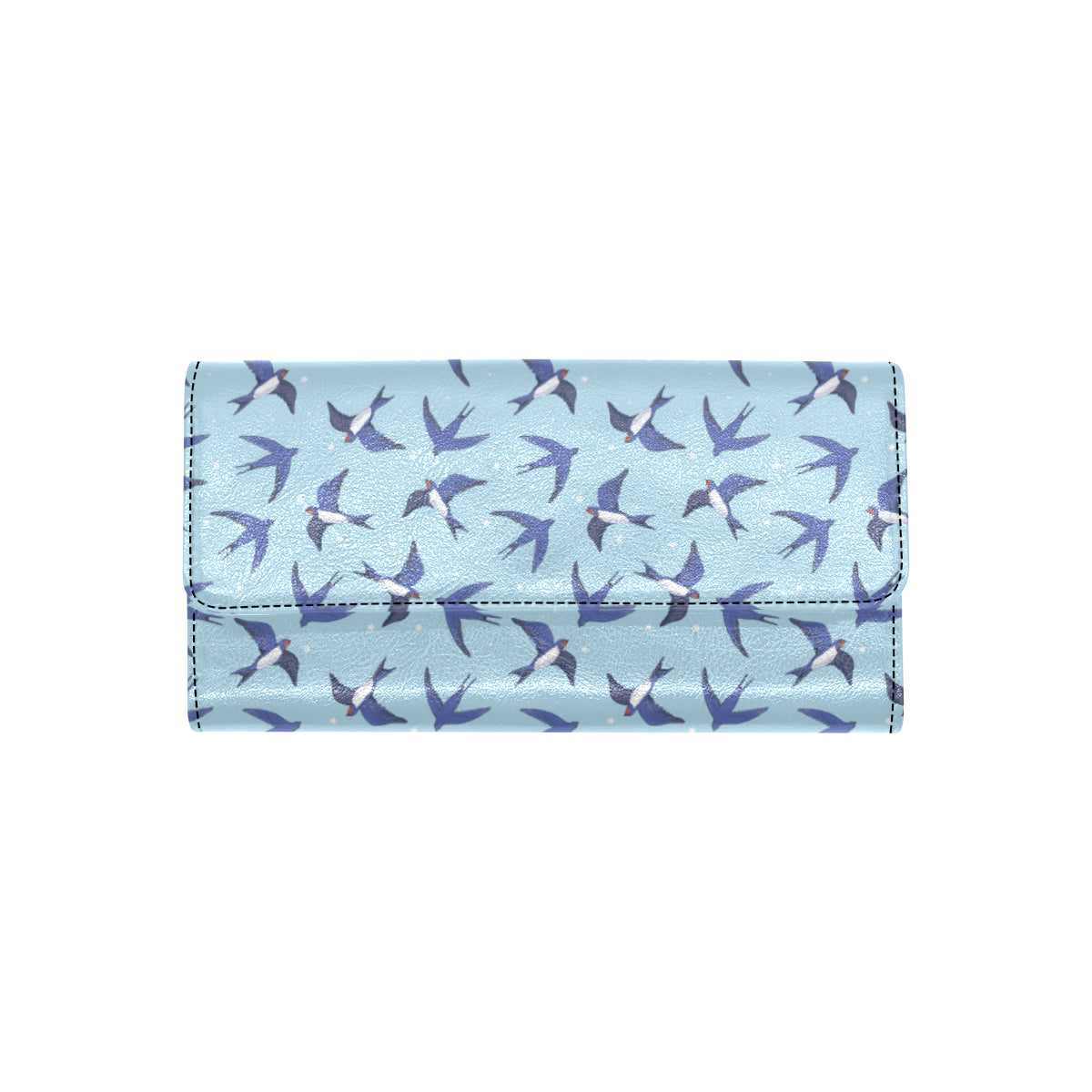 Swallow Bird Pattern Print Design 06 Women's Trifold Wallet