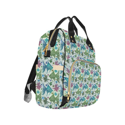 Angelfish Tribal Pattern Print Design 01 Diaper Bag Backpack