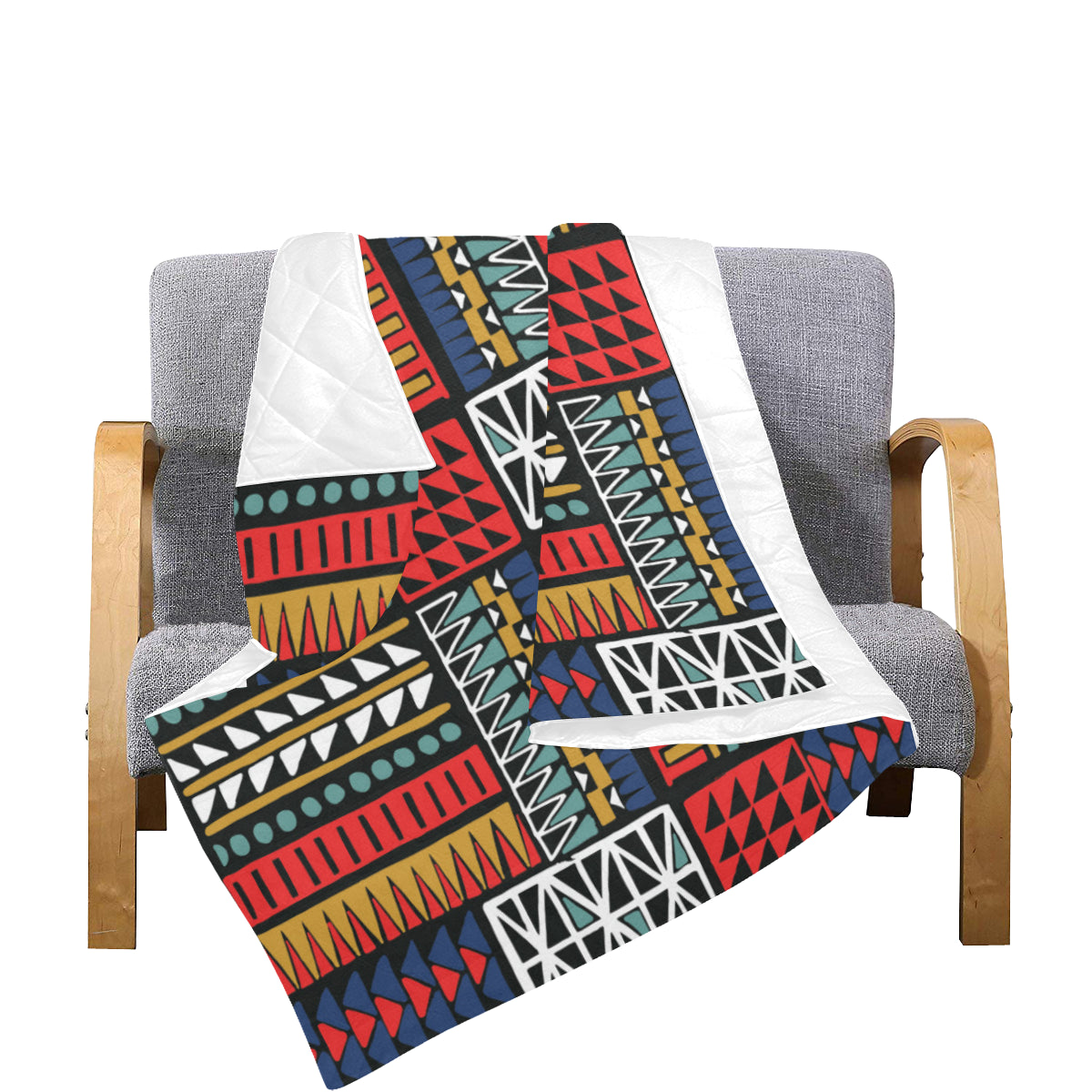Kente Pattern Print Design 02 Premium Quilt