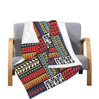 Kente Pattern Print Design 02 Premium Quilt