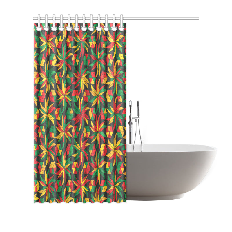 Rastafarian Pattern Print Design A03 Shower Curtain