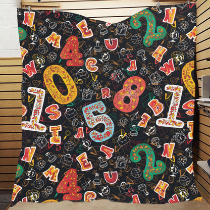 Number Pattern Print Design A03 Premium Quilt
