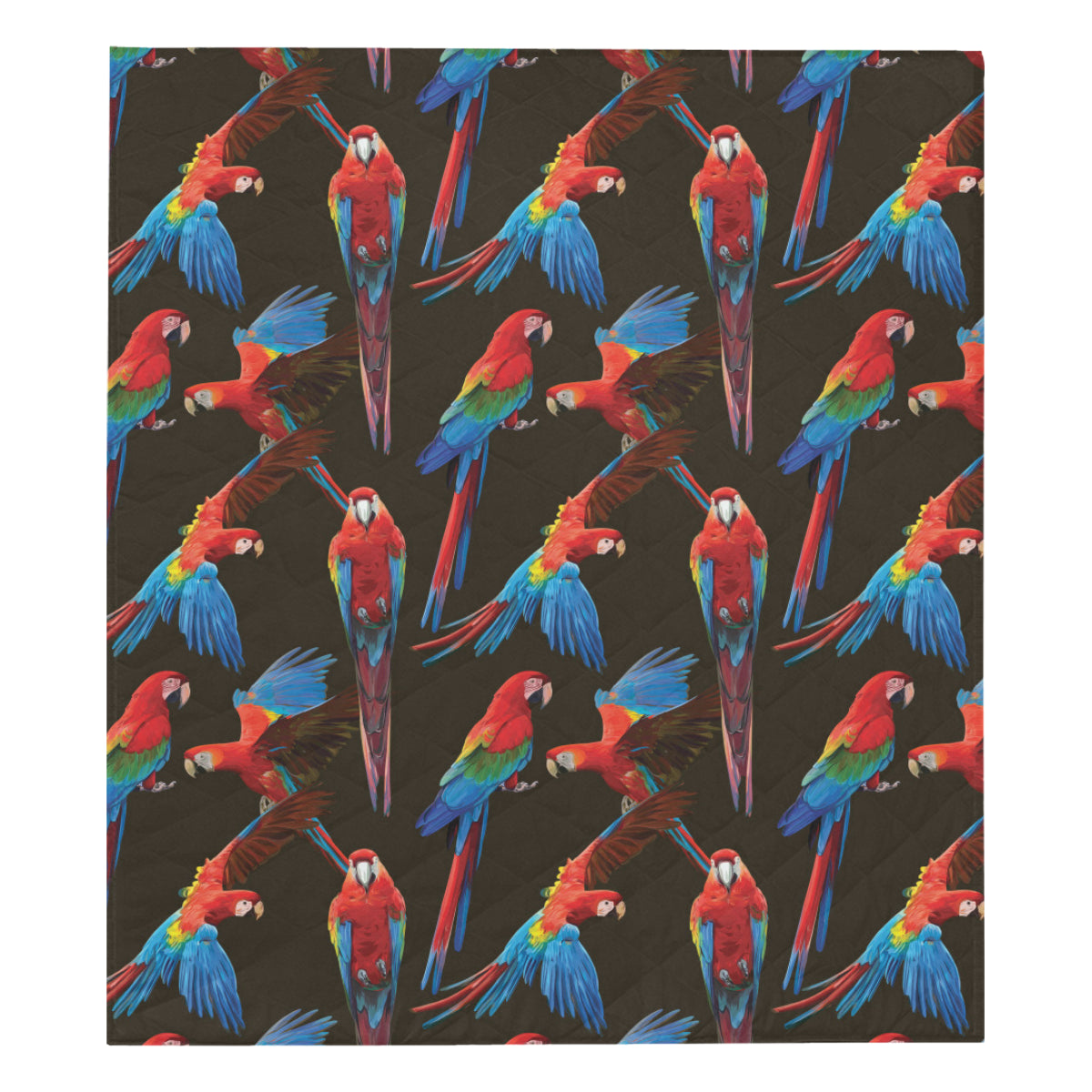 Macaw Pattern Print Design 04 Premium Quilt