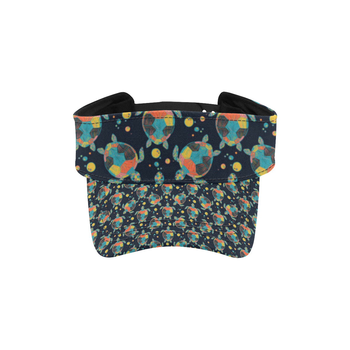 Sea Turtle Colorful with bubble Print Unisex Sun Visor