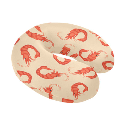 Prawn Pattern Print Design 02 U-Shaped Travel Neck Pillow