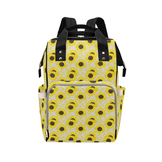 Sunflower Print Design LKS309 Diaper Bag Backpack