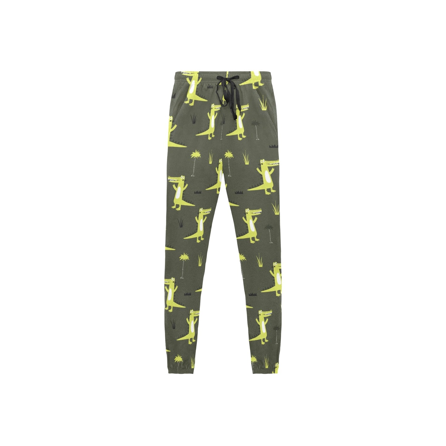 Alligator Pattern Print Design 05 Men's Jogger Pajamas Pants