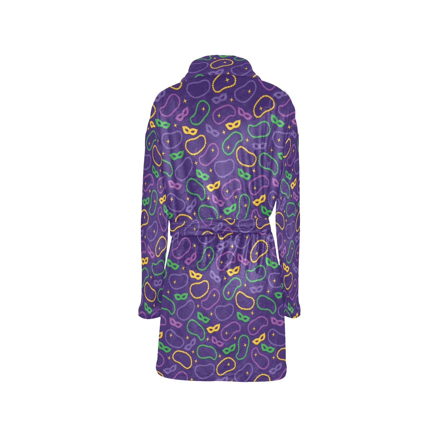 Mardi Gras Pattern Print Design 04 Women's Fleece Robe