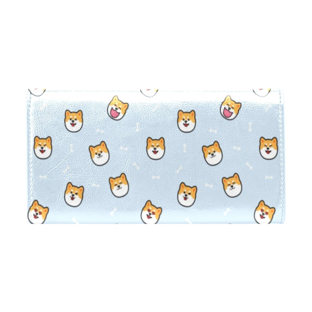 Shiba Inu Print Design LKS3012 Women's Trifold Wallet