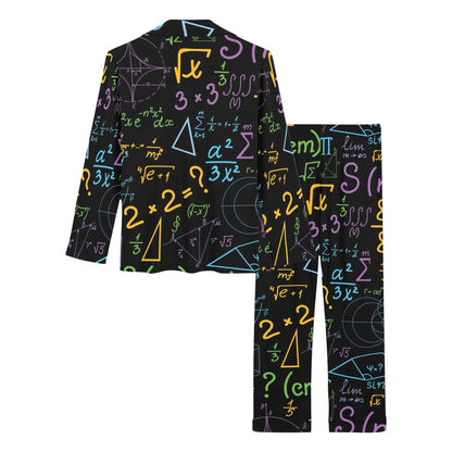 Math Pattern Print Design 03 Women's Long Pajama Set