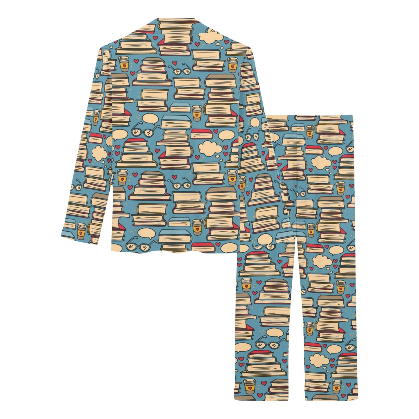 Book Pattern Print Design 03 Women's Long Pajama Set