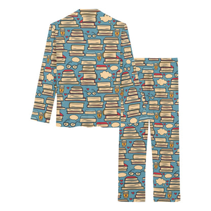 Book Pattern Print Design 03 Women's Long Pajama Set