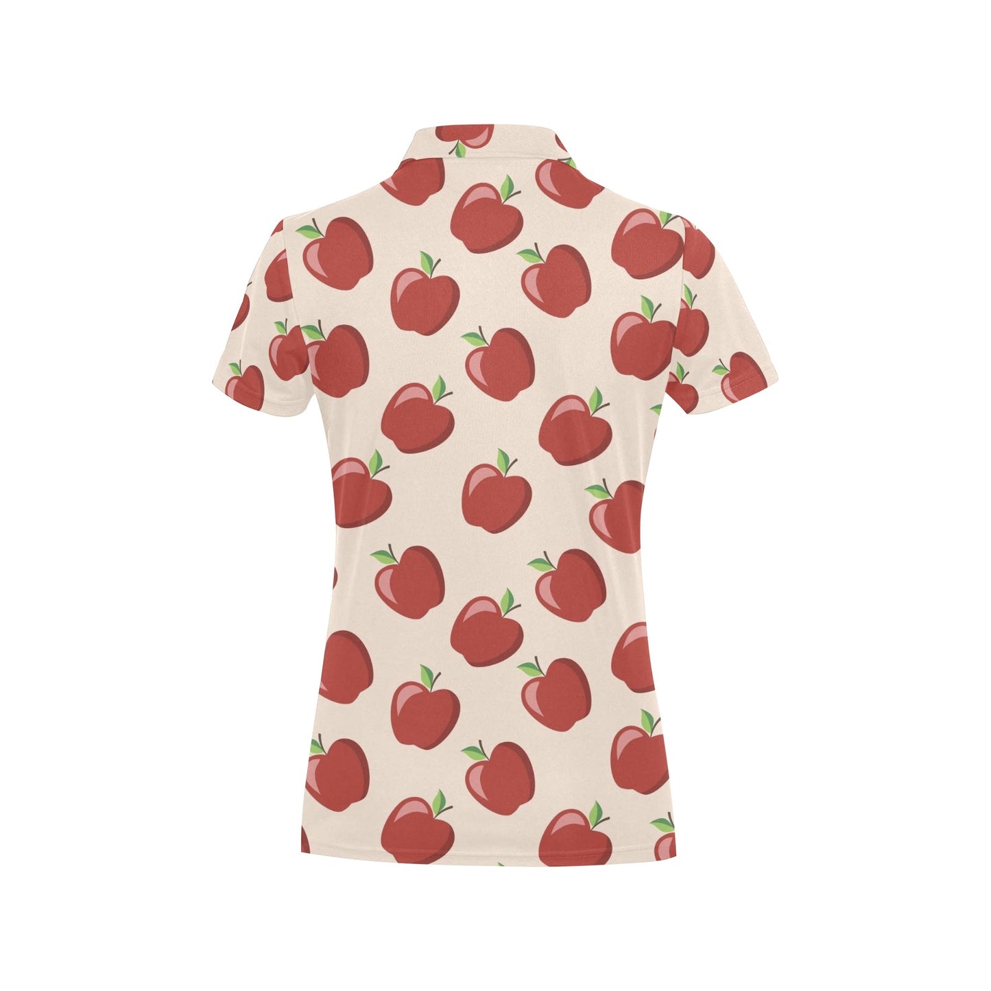 Apple Pattern Print Design AP01 Women's Polo Shirt