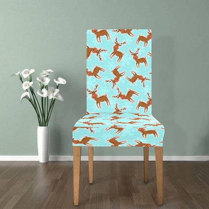 Reindeer Print Design LKS403 Dining Chair Slipcover