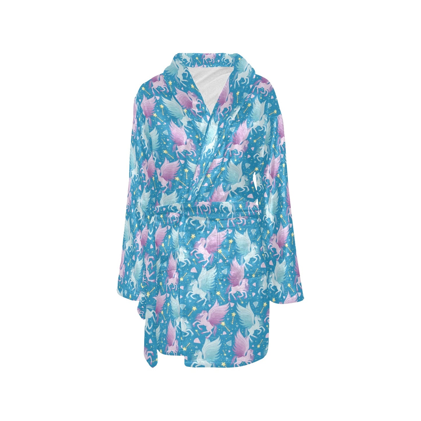 Pegasus Pattern Print Design 04 Women's Fleece Robe