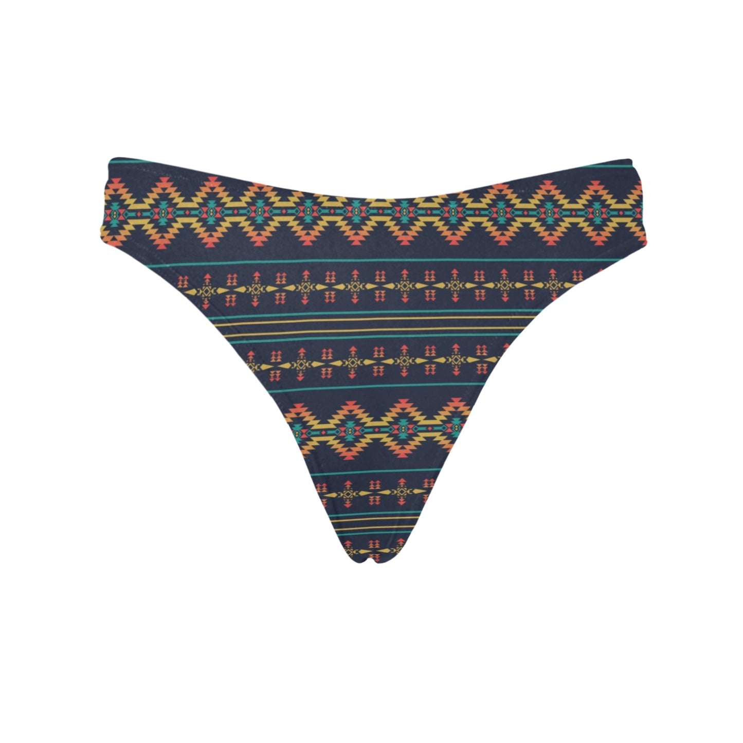 Southwest American Design Themed Print Women's Thongs
