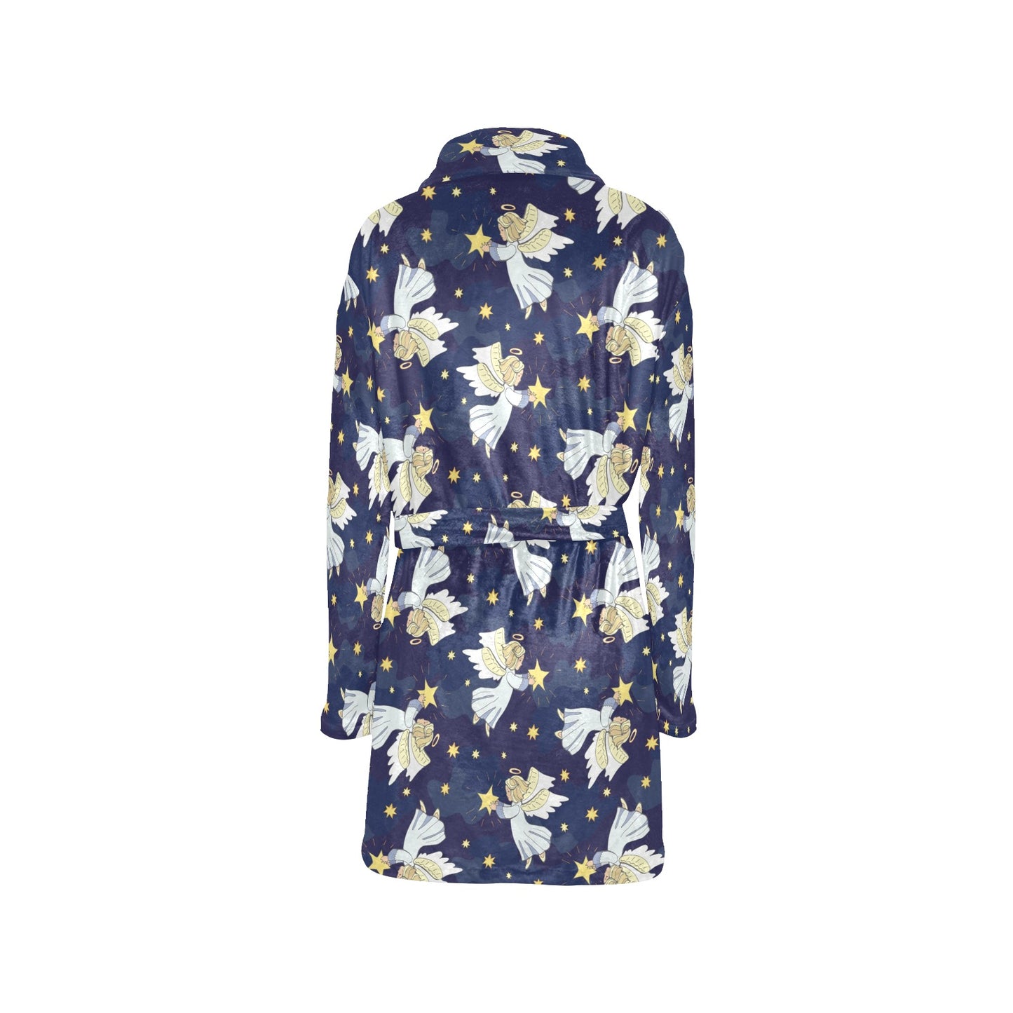 Angel Pattern Print Design 06 Women's Fleece Robe