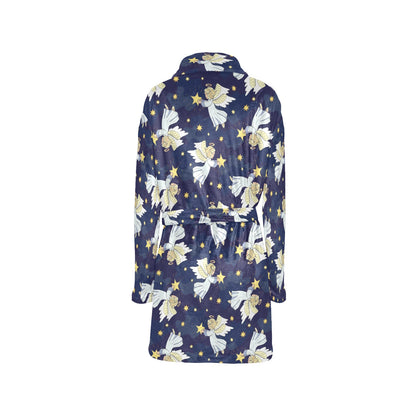 Angel Pattern Print Design 06 Women's Fleece Robe