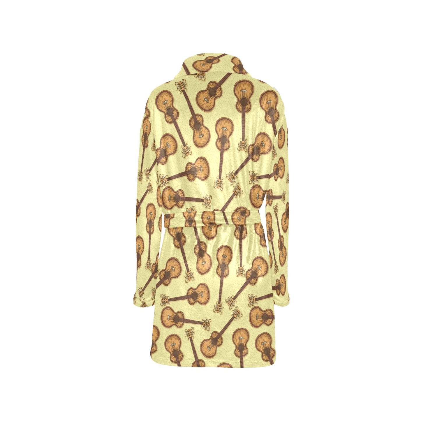 Acoustic Guitar Print Design LKS402 Women's Fleece Robe
