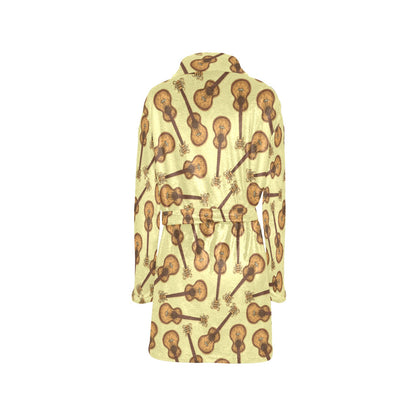 Acoustic Guitar Print Design LKS402 Women's Fleece Robe