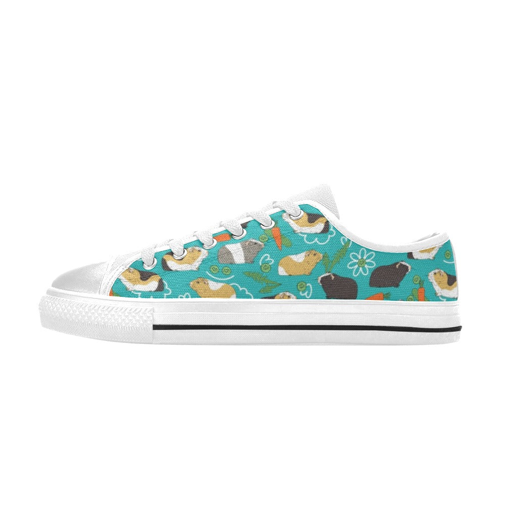 Guinea Pig Print Design LKS402 Women's White Low Top Shoes