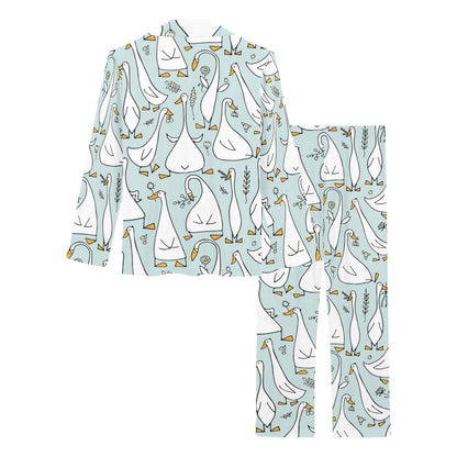 Goose Pattern Print Design 03 Women's Long Pajama Set
