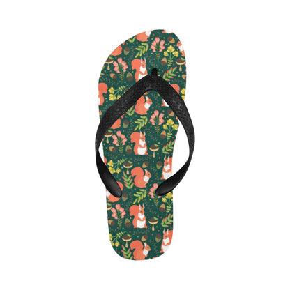 Squirrel Print Design LKS302 Flip Flops