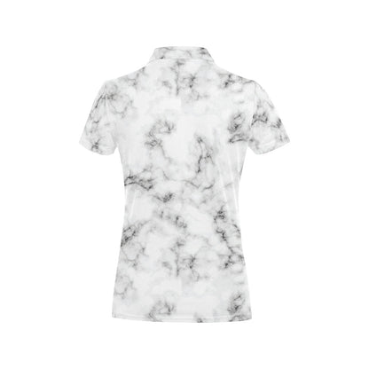 Marble Pattern Print Design 01 Women's Polo Shirt