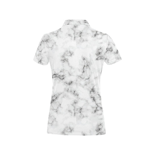 Marble Pattern Print Design 01 Women's Polo Shirt