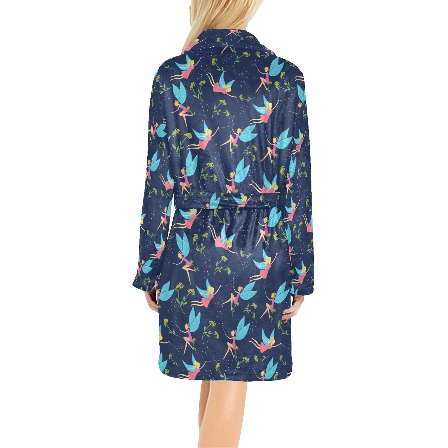 Fairy with flower Print Pattern Women's Fleece Robe