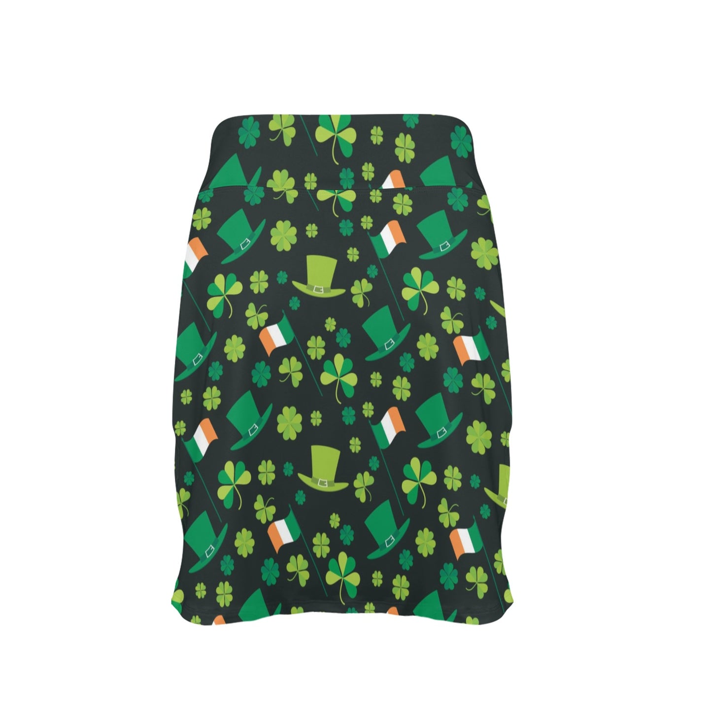 Shamrock Saint Patrick's Day Print Design LKS304 17" Golf & Pickleball Skort with Pockets
