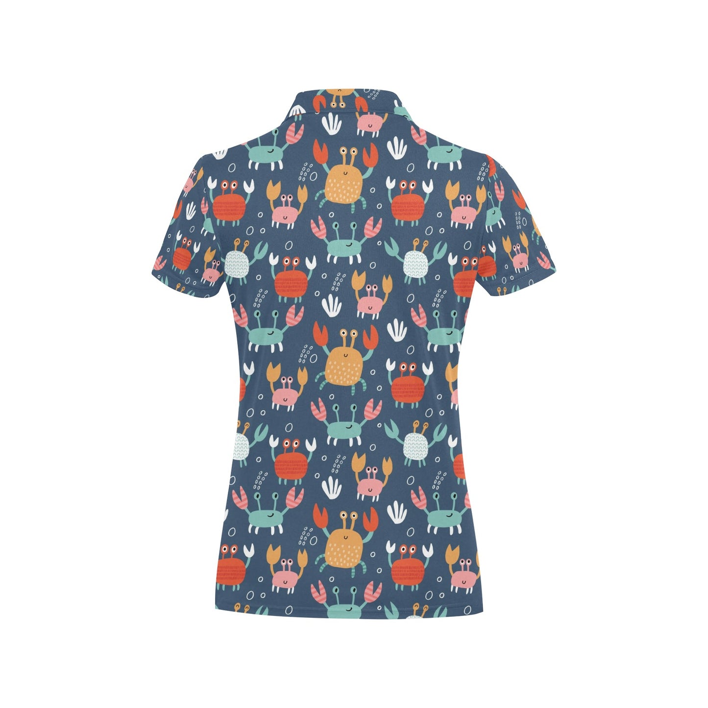 Crab Pattern Print Design 05 Women's Polo Shirt