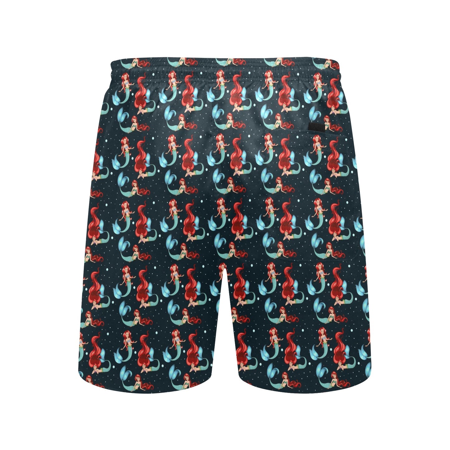 Mermaid Girl Themed Design Print Men's Swim Trunks Beach Shorts