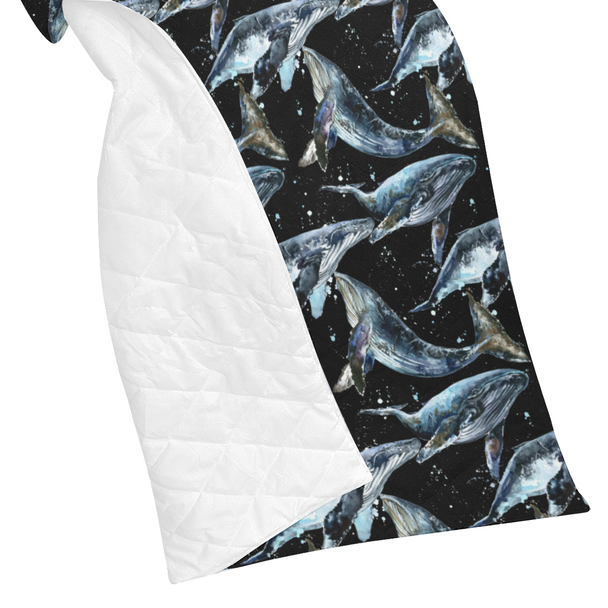 Humpback Whale Pattern Print Design 01 Premium Quilt
