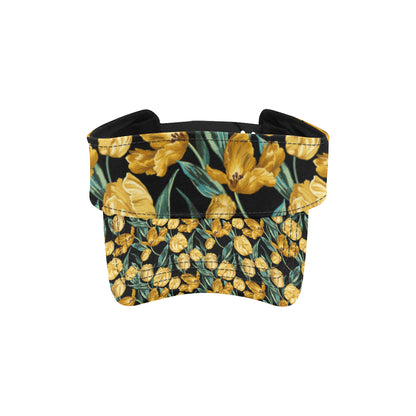 Elegant Yellow Tulip Print Unisex Sun Visor