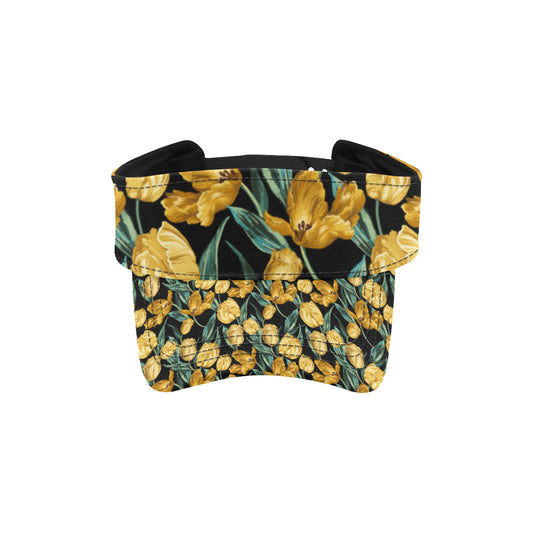 Elegant Yellow Tulip Print Unisex Sun Visor
