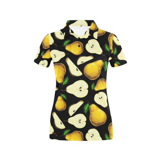 Pear Pattern Print Design PE01 Women's Polo Shirt