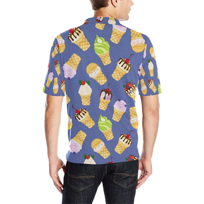 Ice Cream Pattern Print Design IC03 Men Polo Shirt